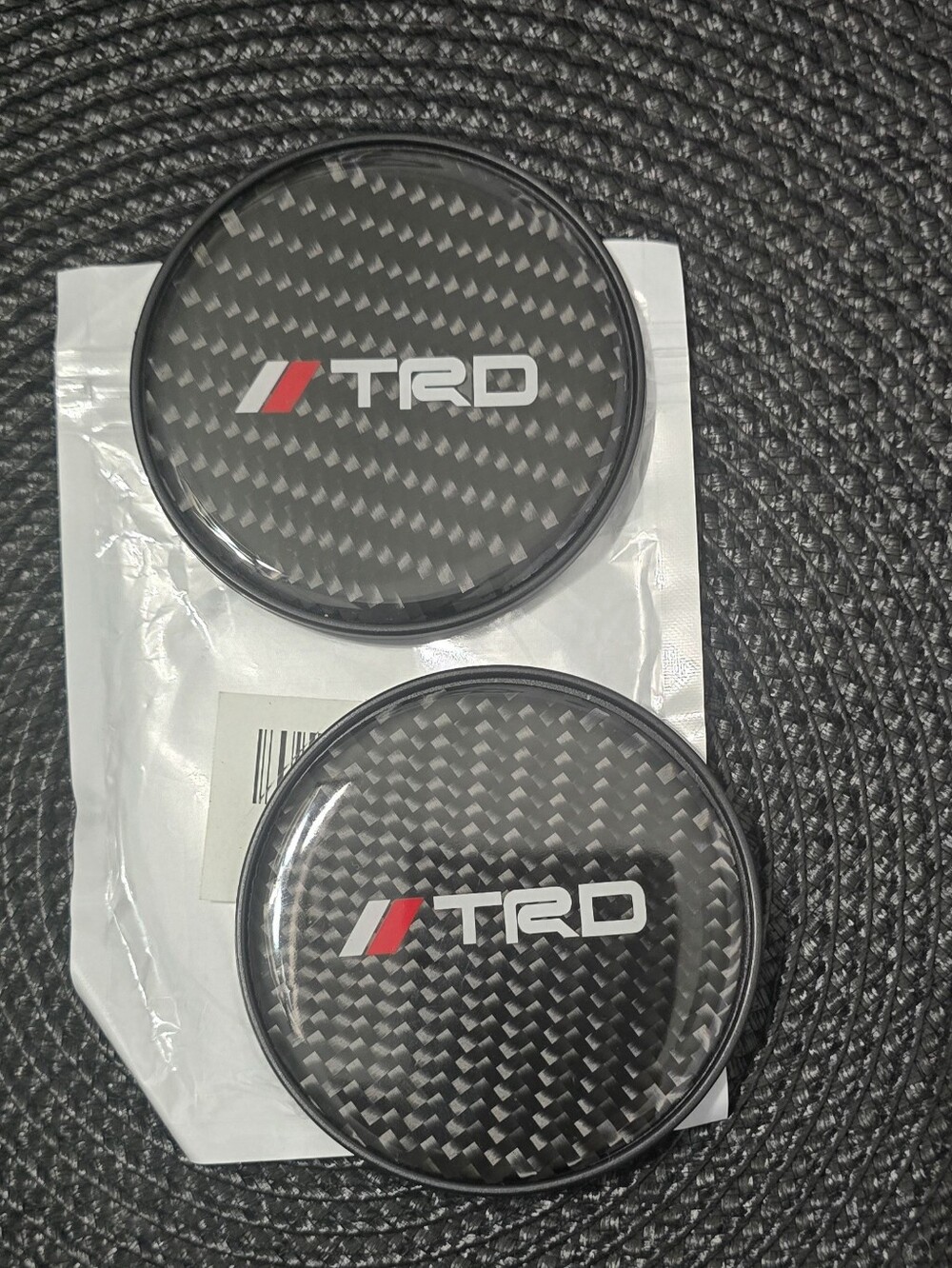 TRD Carbon Fiber Car Cup Holder Coasters
